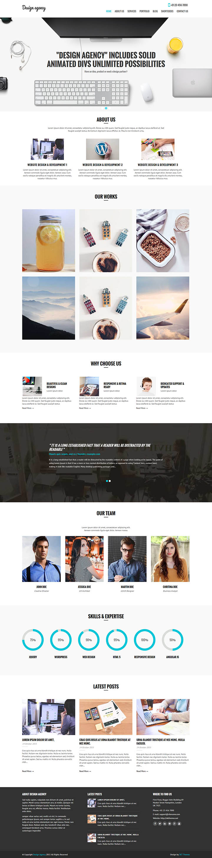 WordPress шаблон SKT Themes Design Agency Pro