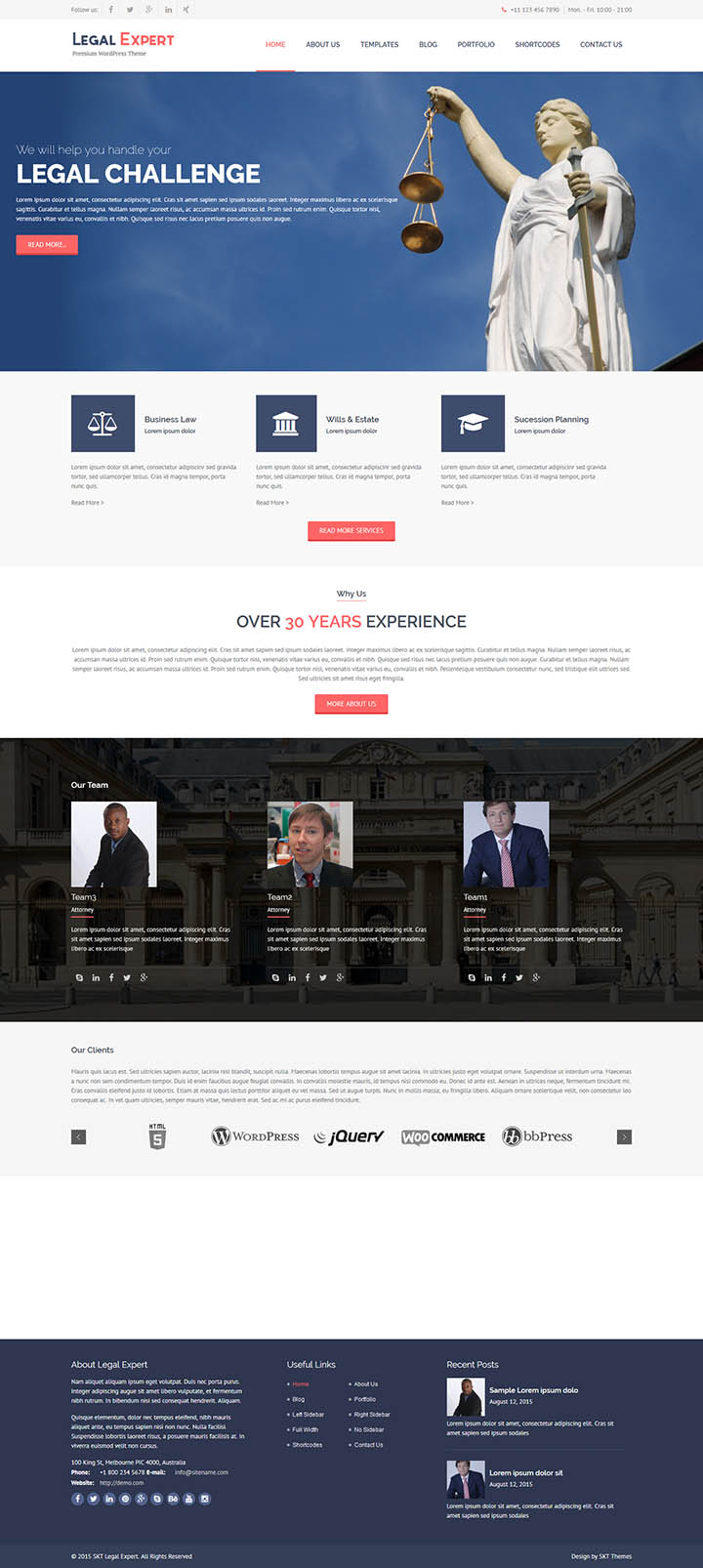 WordPress шаблон SKT Themes Legal Expert Pro