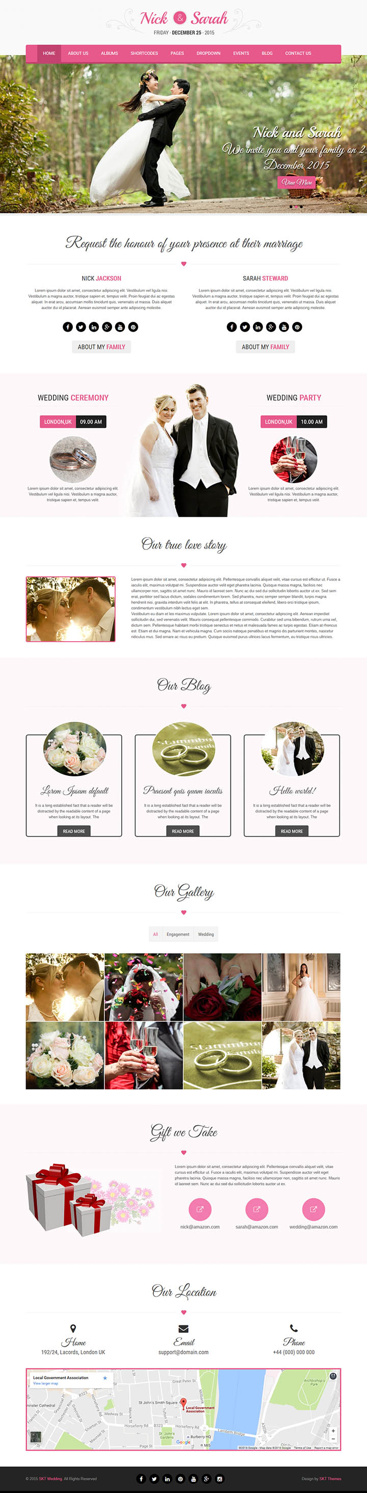 WordPress шаблон SKT Themes Nuptials Pro