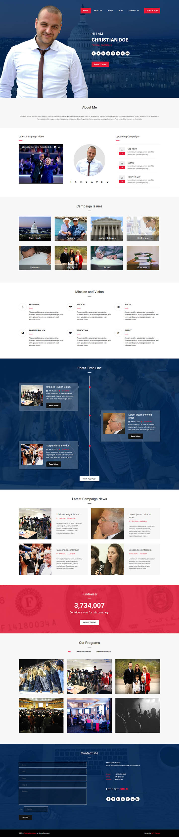 WordPress шаблон SKT Themes Political Candidate Pro