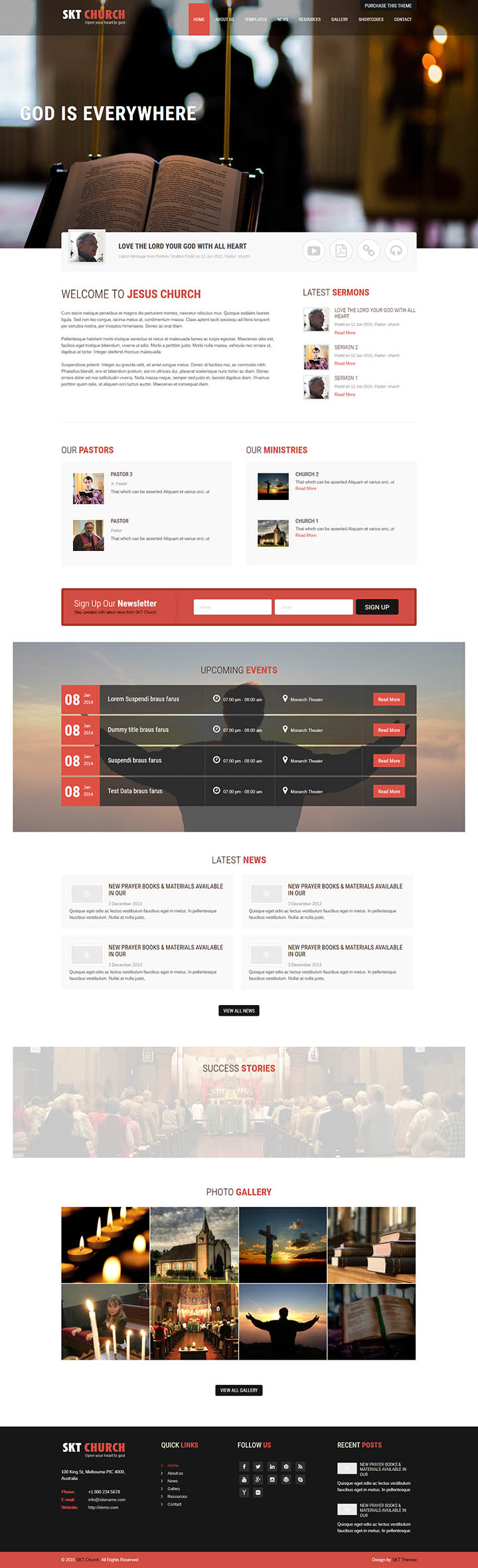 WordPress шаблон SKT Themes Religious Pro