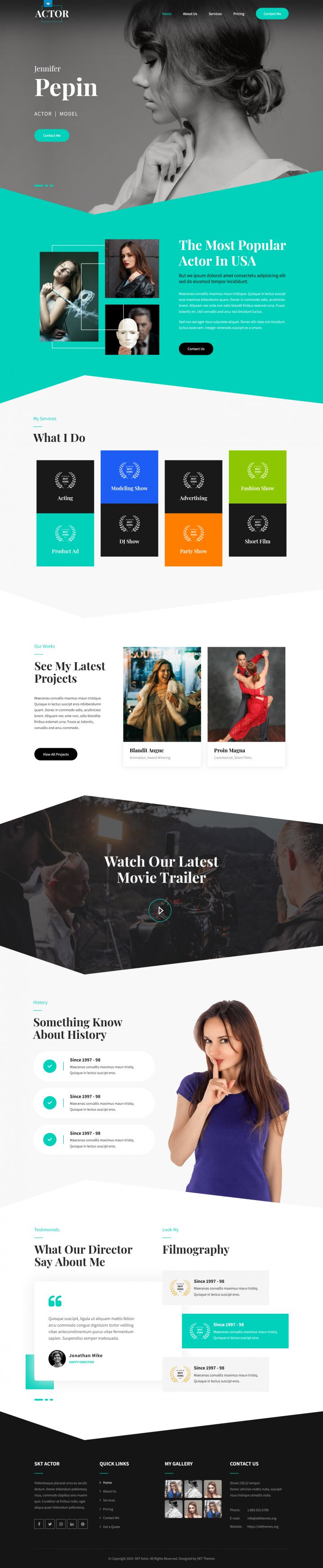 WordPress шаблон SKT Themes Actor