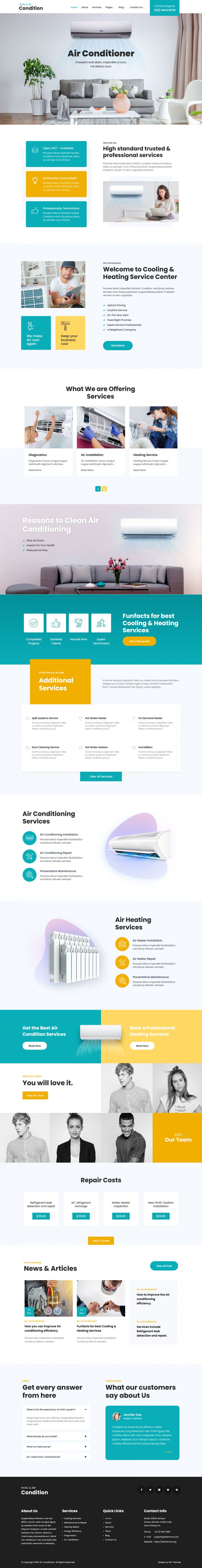 WordPress шаблон SKT Themes Air Conditioner