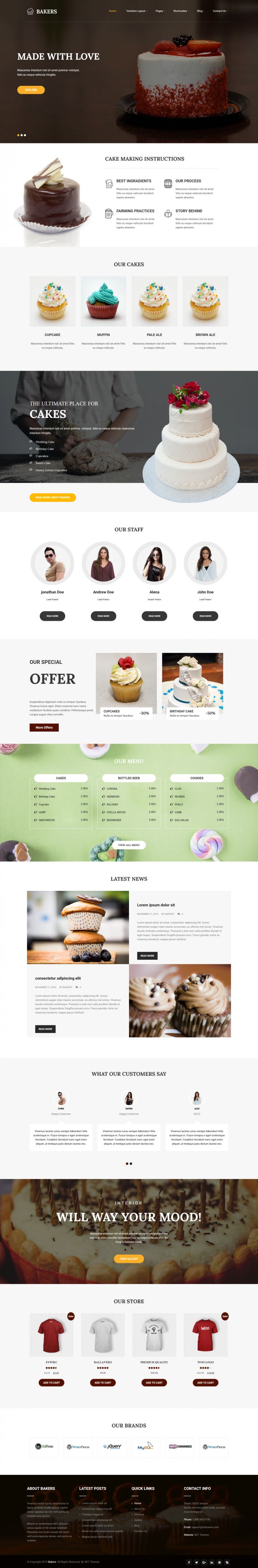 WordPress шаблон SKT Themes Bakers