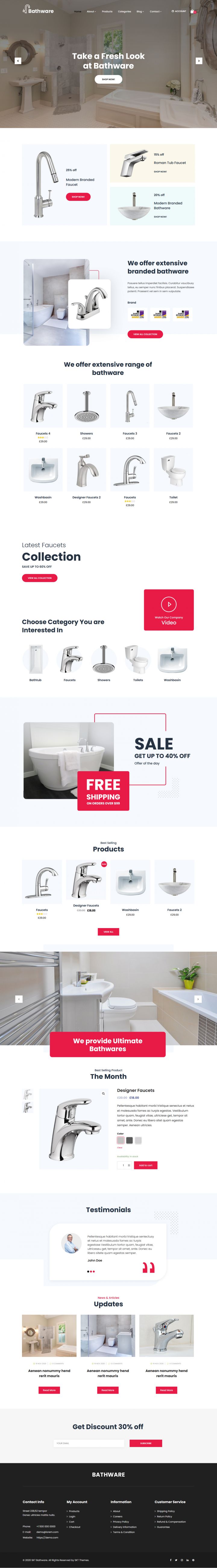 WordPress шаблон SKT Themes Bathware