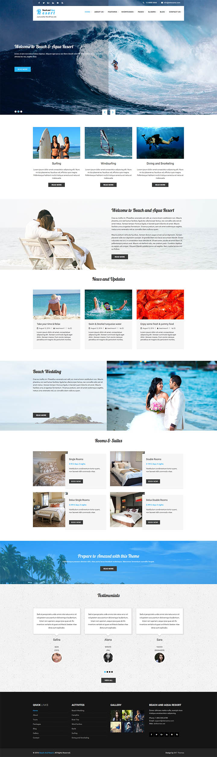 WordPress шаблон SKT Themes Beach Pro