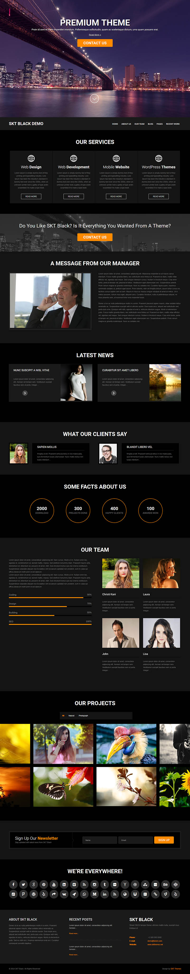 WordPress шаблон SKT Themes Black Pro