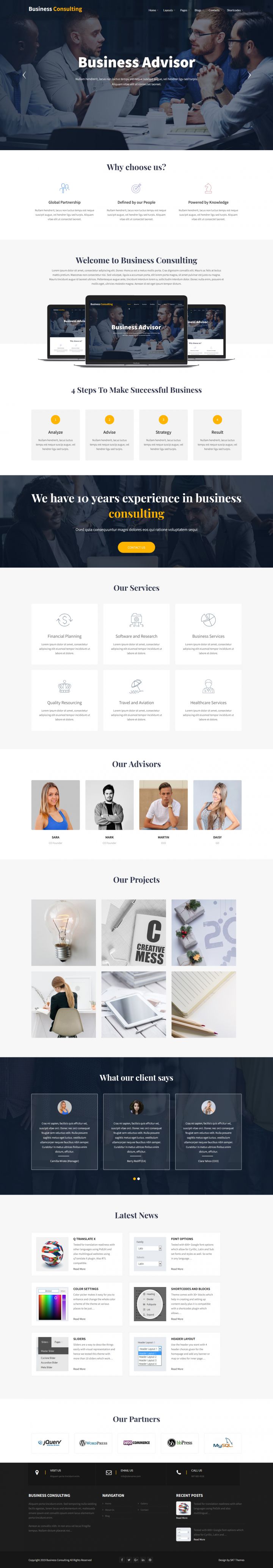 WordPress шаблон SKT Themes Business Consulting
