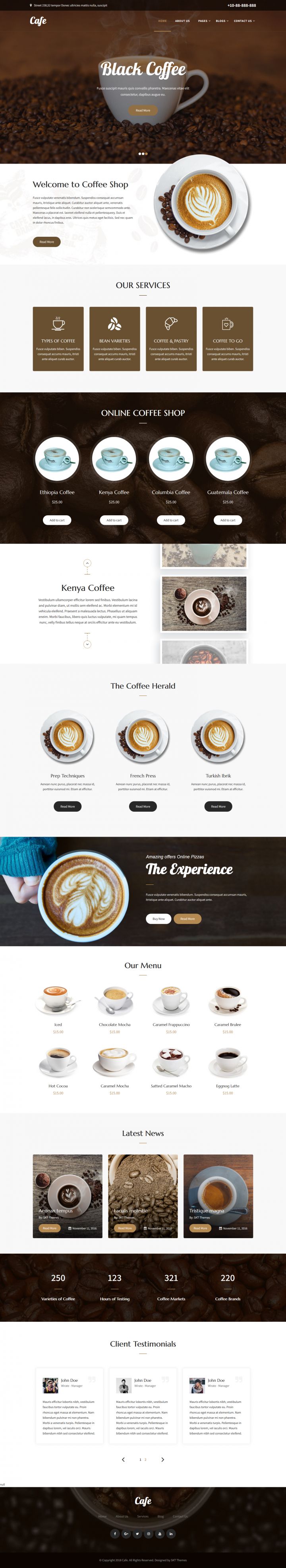 WordPress шаблон SKT Themes Cafe Pro