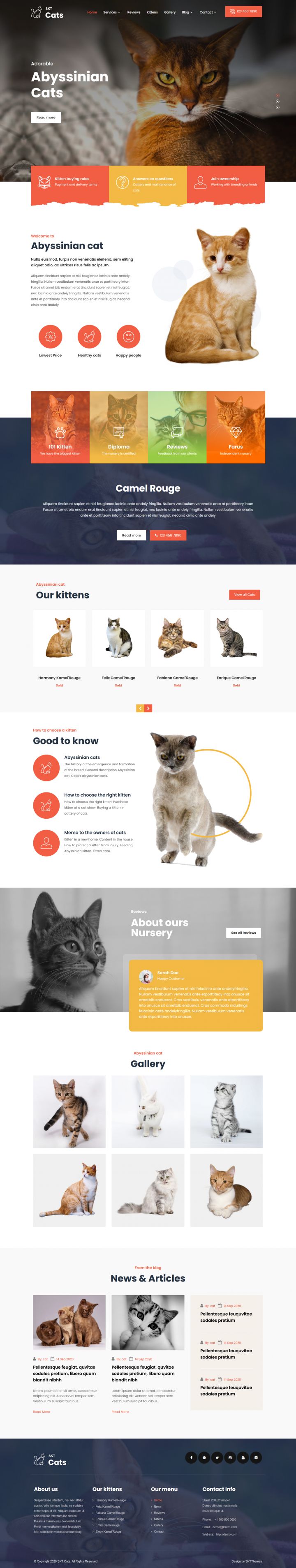 WordPress шаблон SKT Themes Cats