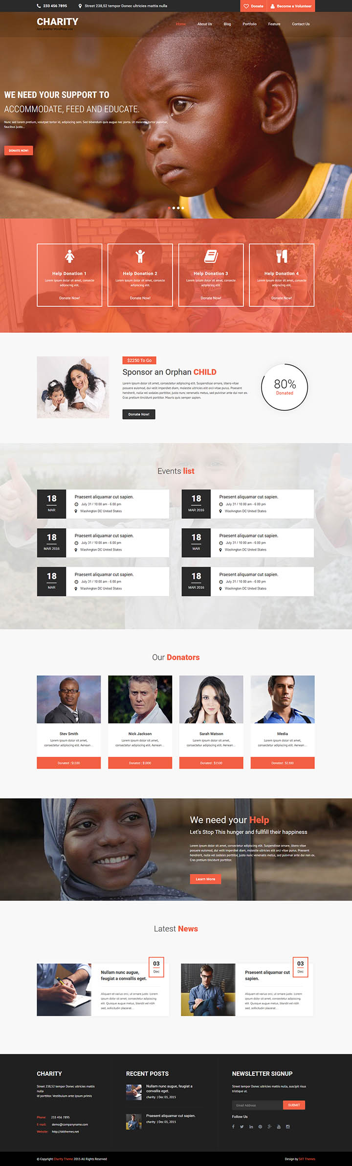 WordPress шаблон SKT Themes Charity Pro