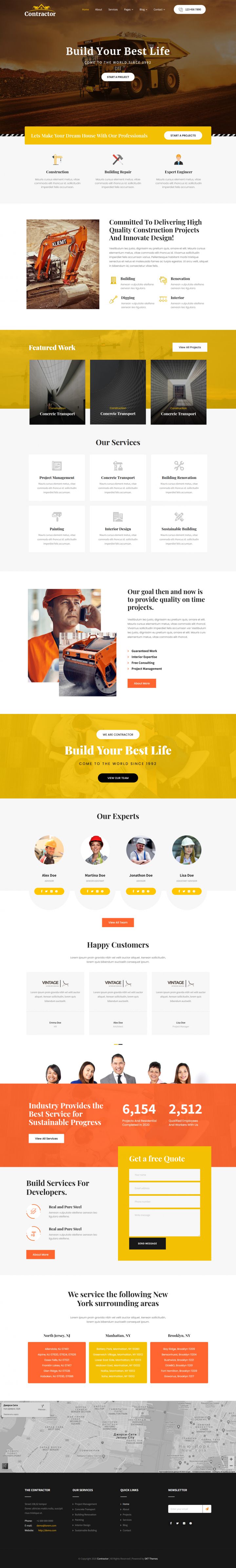 WordPress шаблон SKT Themes Contractor Pro