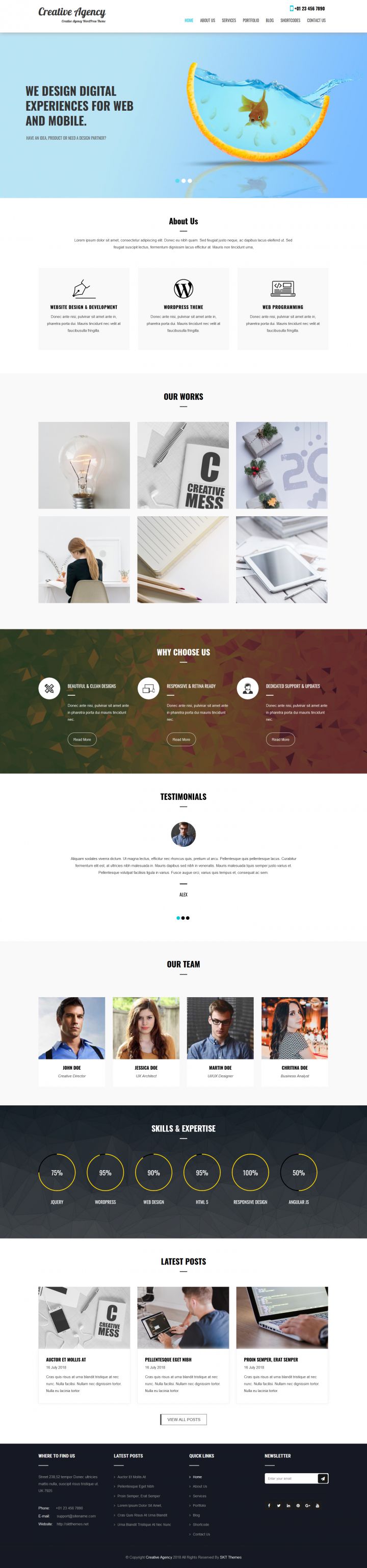 WordPress шаблон SKT Themes Creative Agency