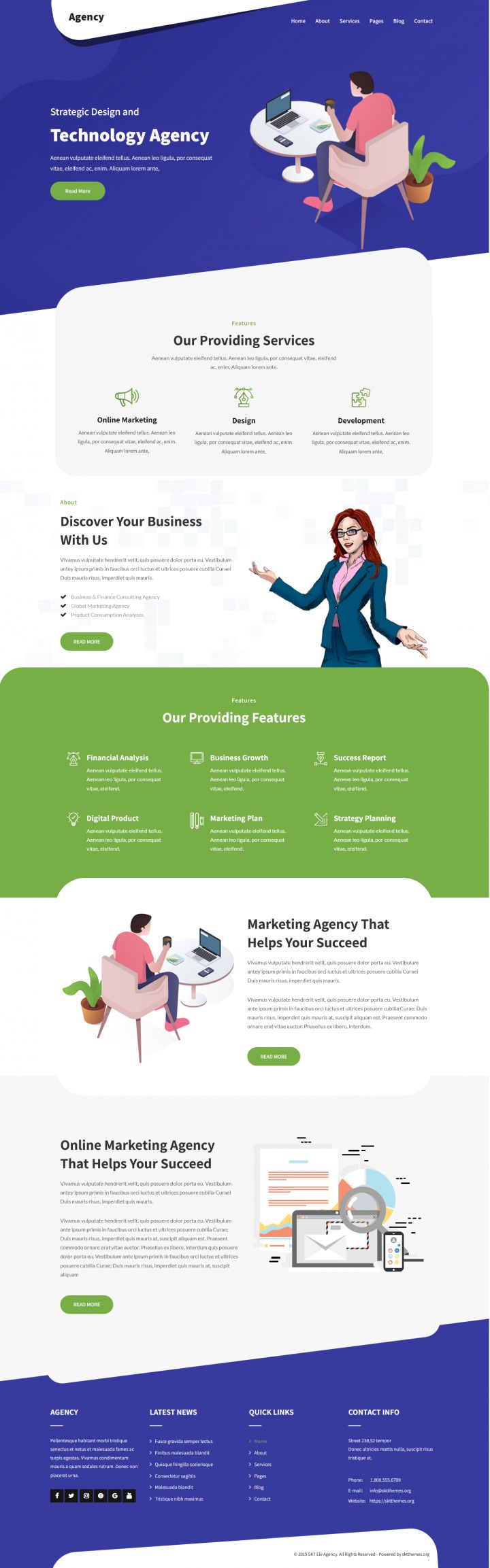 WordPress шаблон SKT Themes Ele Agency