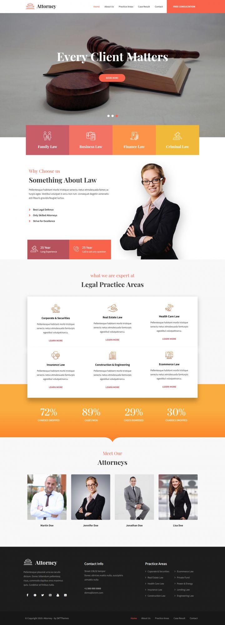 WordPress шаблон SKT Themes Ele Attorney