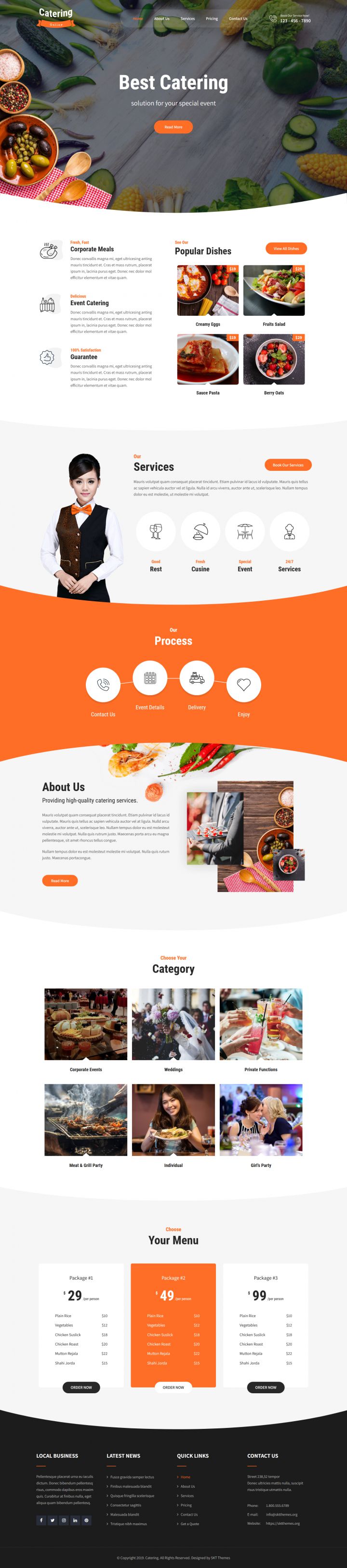 WordPress шаблон SKT Themes Ele Catering