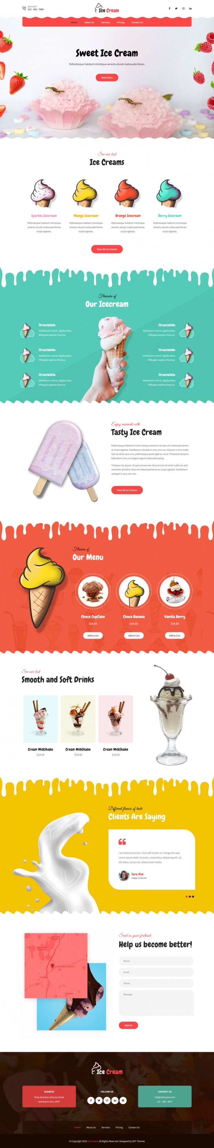Шаблон SKT Themes Ele IceCream WordPress шаблон SKT Themes Ele IceCream
