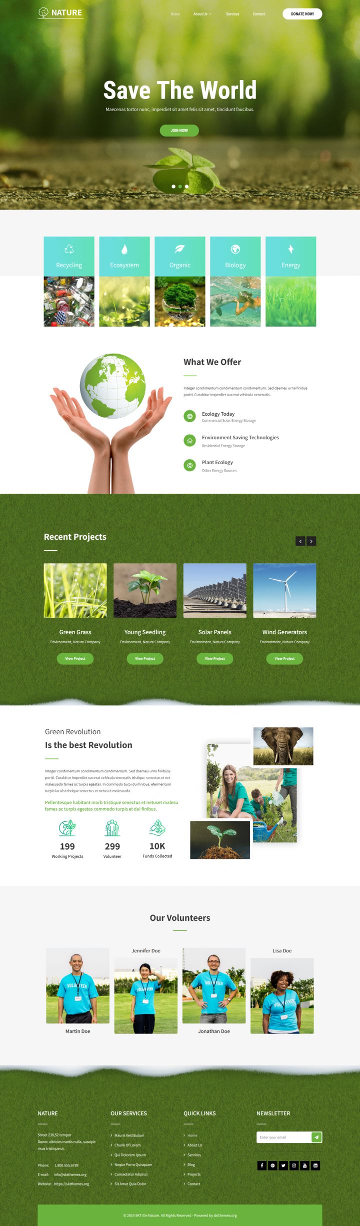 Шаблон SKT Themes Ele Nature WordPress шаблон SKT Themes Ele Nature