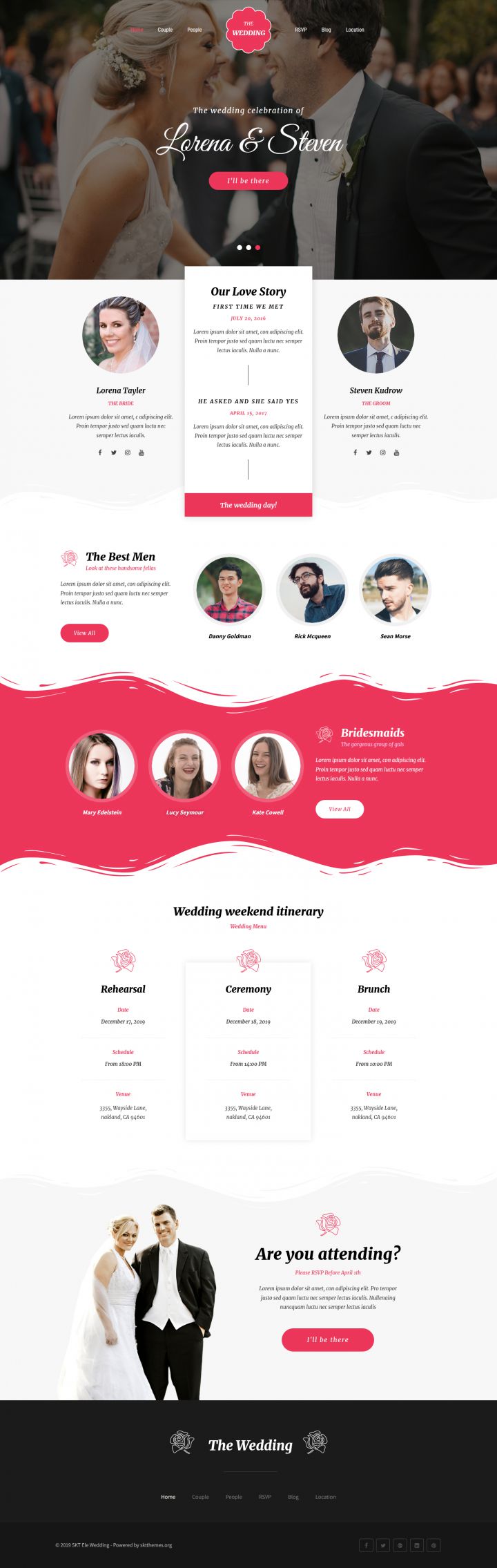 WordPress шаблон SKT Themes Ele Wedding