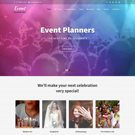 SKT Themes Event Planners Pro