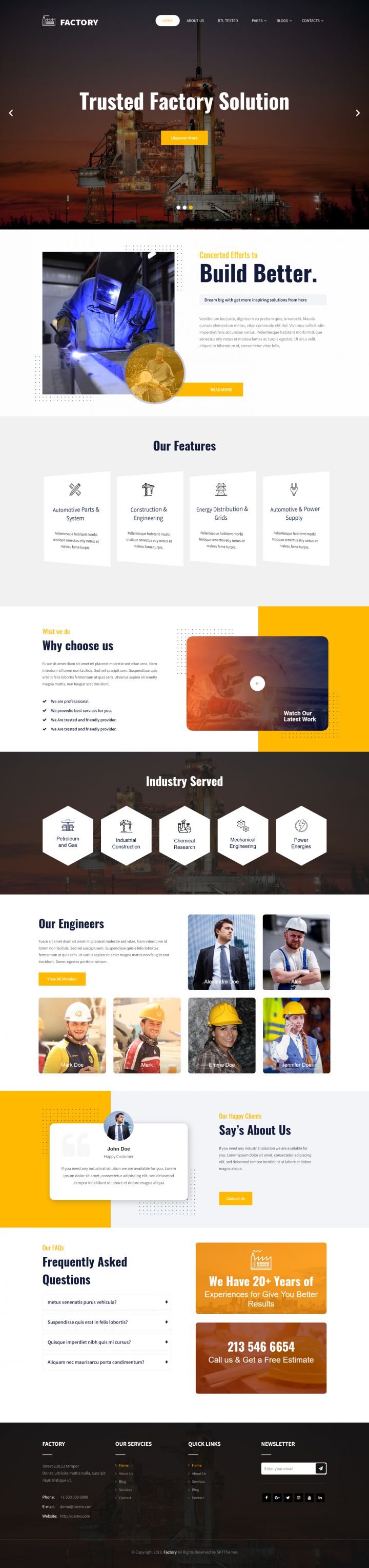 WordPress шаблон SKT Themes Factory Pro