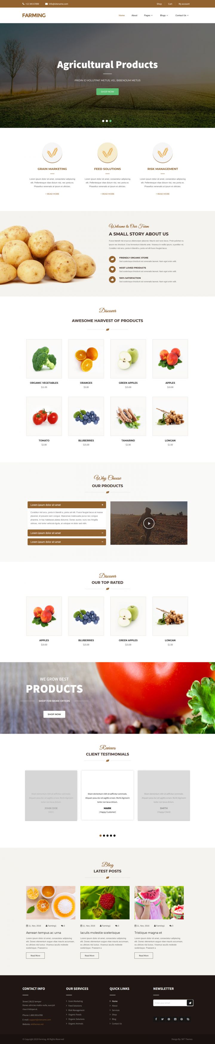 WordPress шаблон SKT Themes Farming