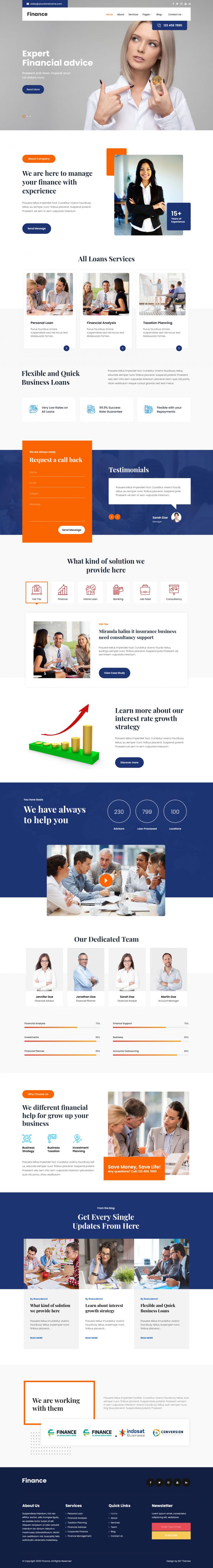 WordPress шаблон SKT Themes Finance