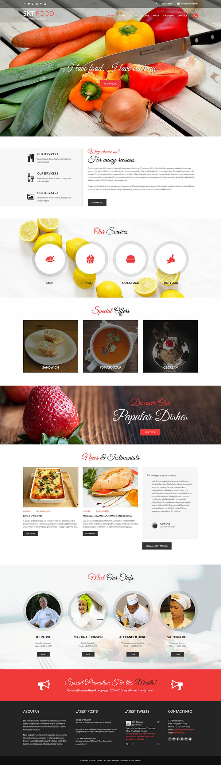 WordPress шаблон SKT Themes Food