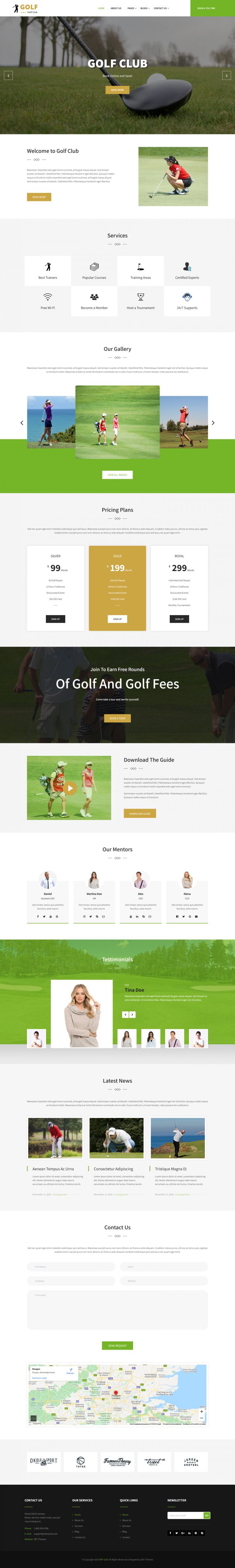 WordPress шаблон SKT Themes Golf