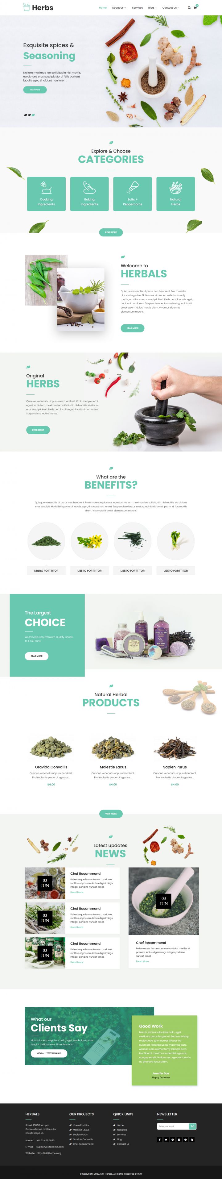 WordPress шаблон SKT Themes Herbal Pro