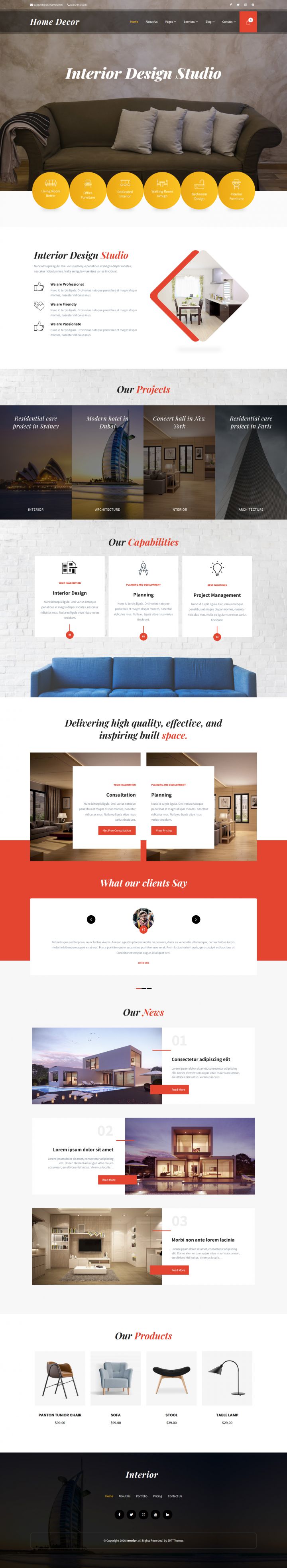 WordPress шаблон SKT Themes Home Decor