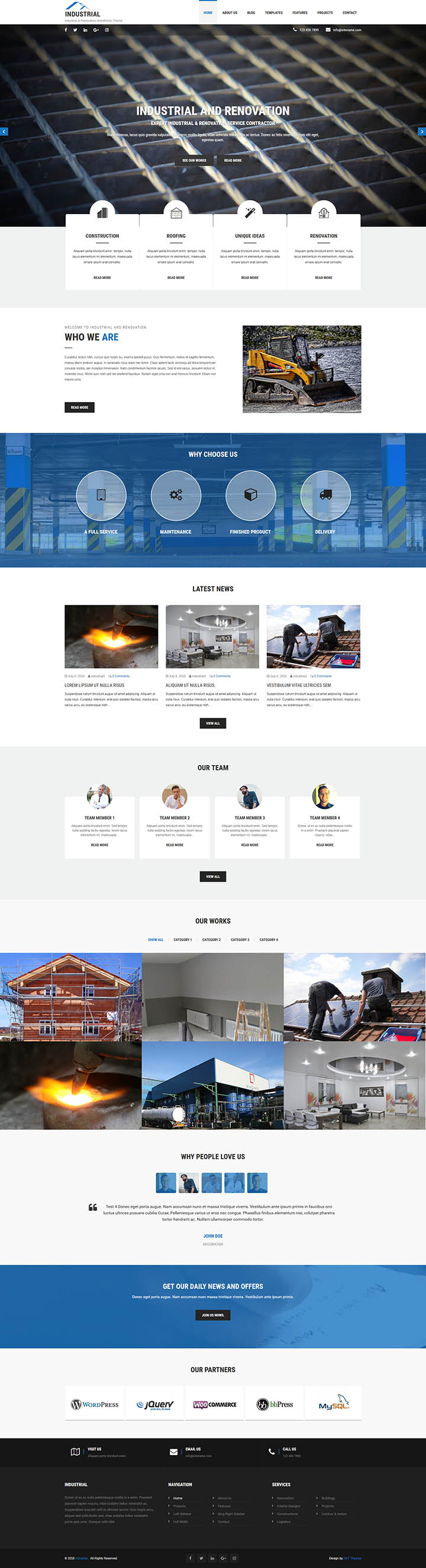 WordPress шаблон SKT Themes Industrial Pro