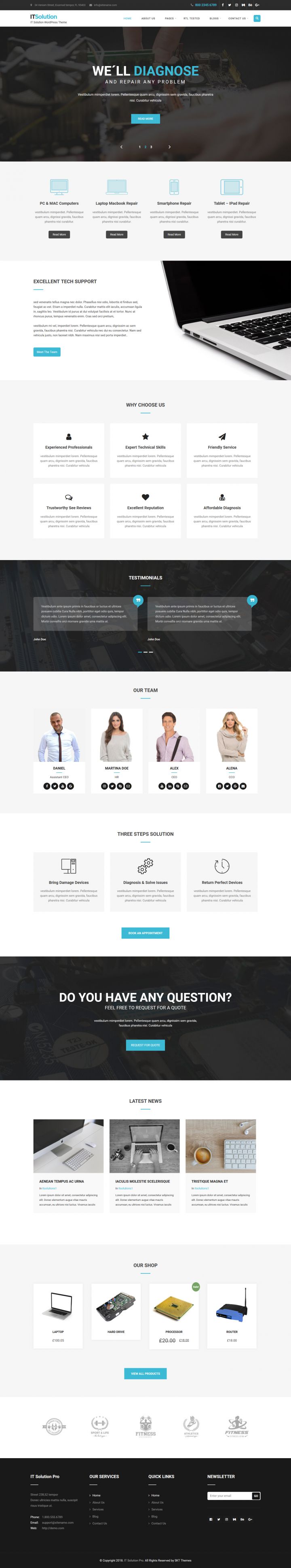 WordPress шаблон SKT Themes IT Solutions Pro