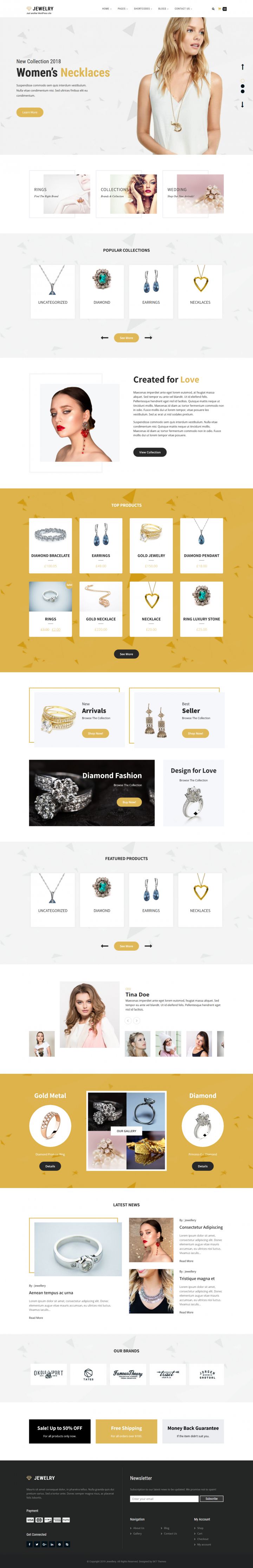 WordPress шаблон SKT Themes Jewellery