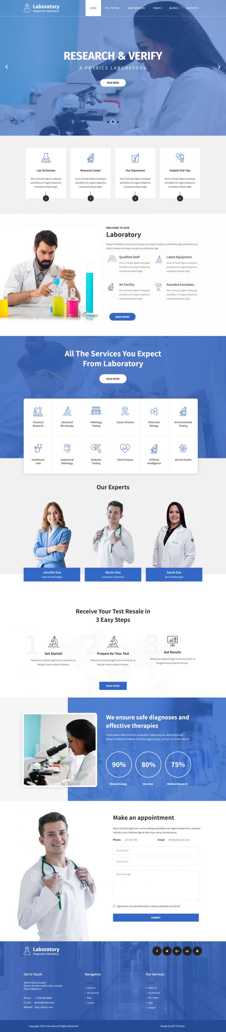 WordPress шаблон SKT Themes Laboratory Pro