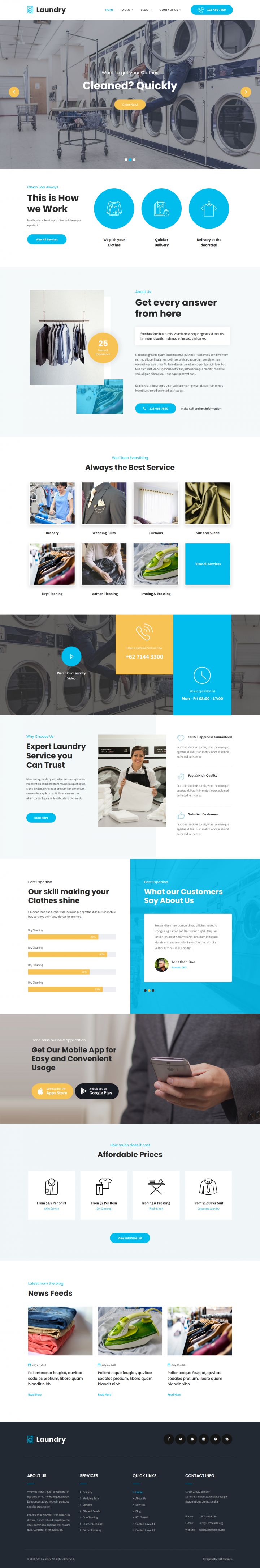 WordPress шаблон SKT Themes Laundry Pro