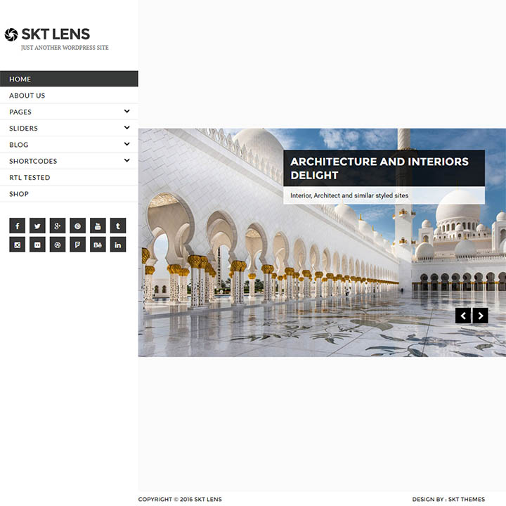WordPress шаблон SKT Themes Lens Pro