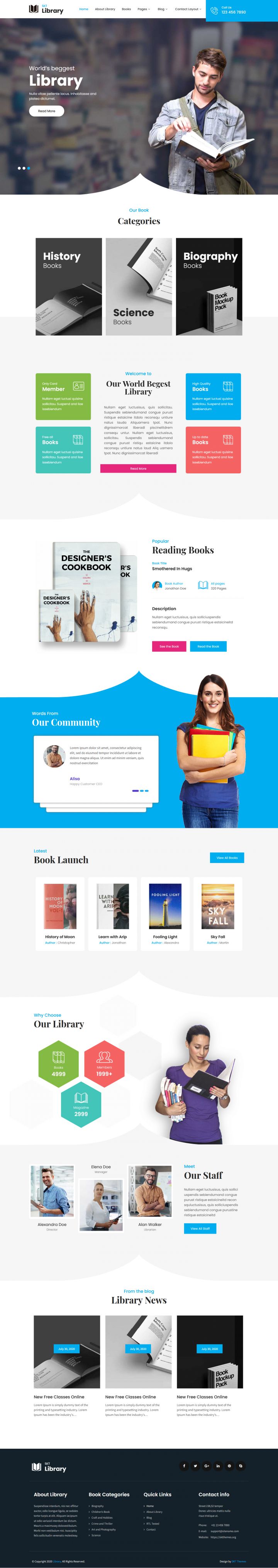 WordPress шаблон SKT Themes Library