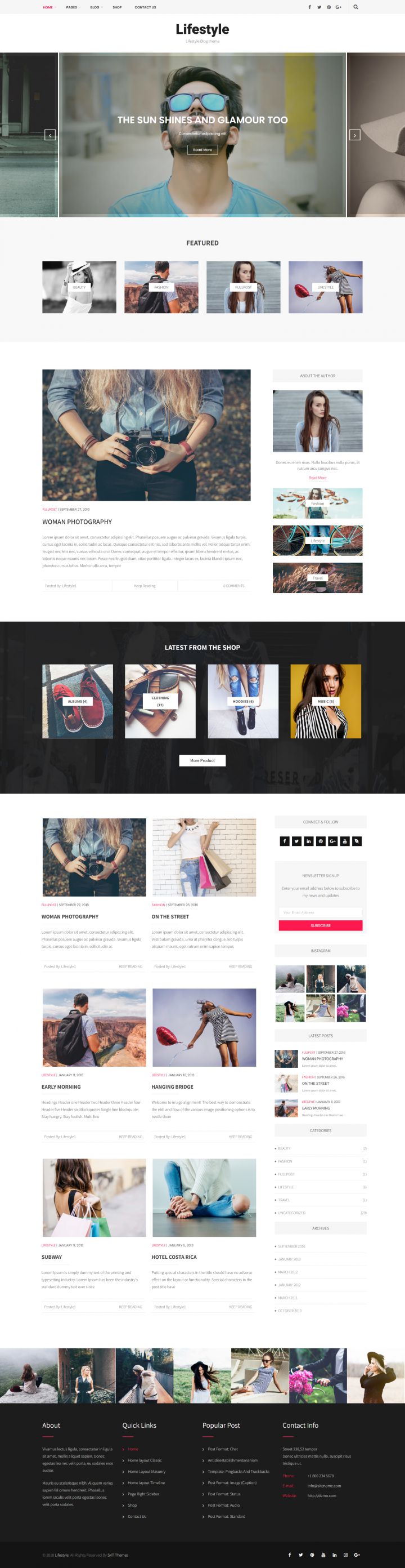 WordPress шаблон SKT Themes Lifestyle