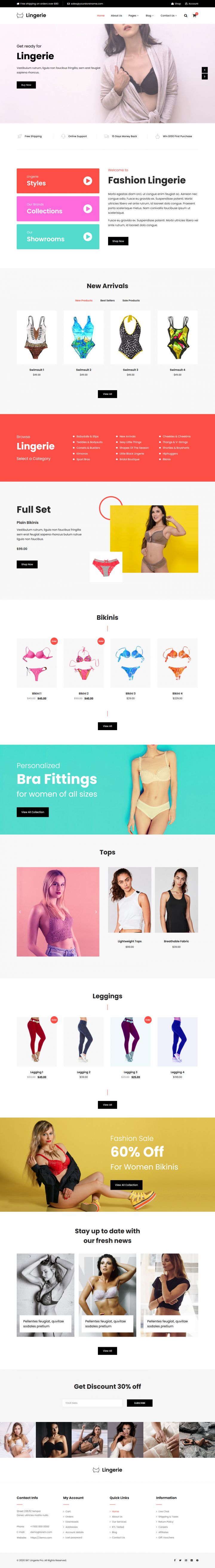 WordPress шаблон SKT Themes Lingerie Pro