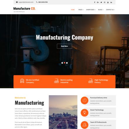 SKT Themes Manufacturing Pro