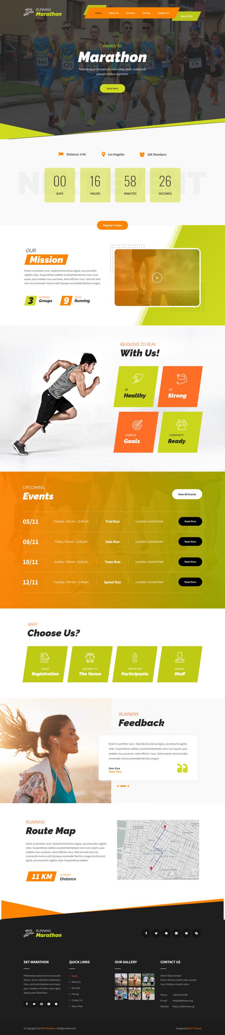 WordPress шаблон SKT Themes Marathon