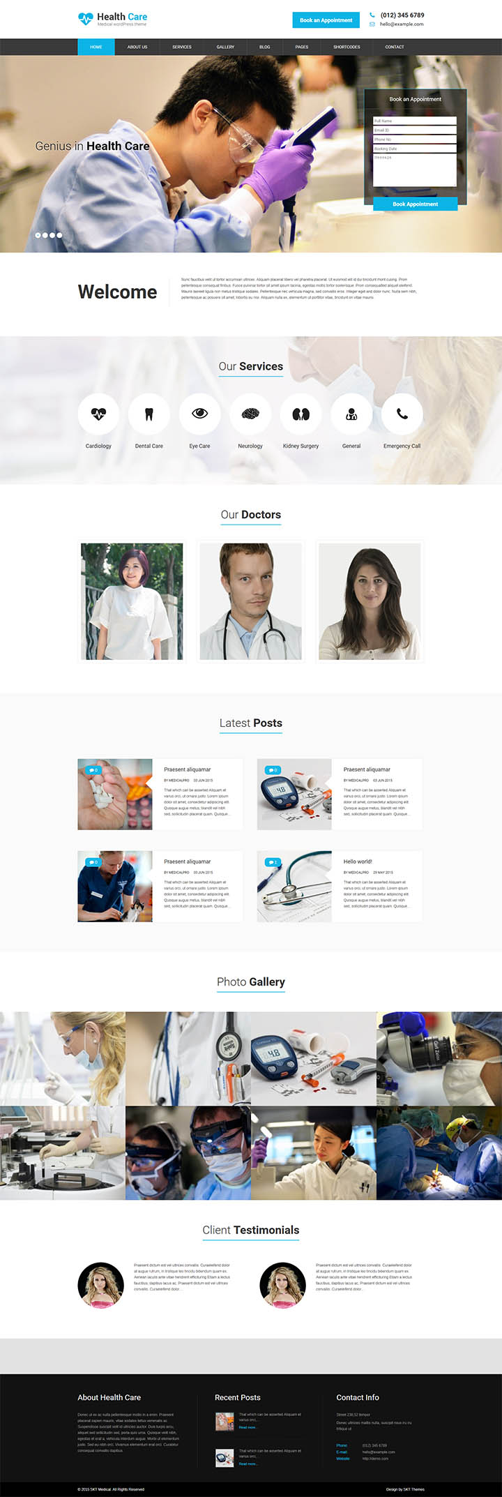 WordPress шаблон SKT Themes Medical Pro