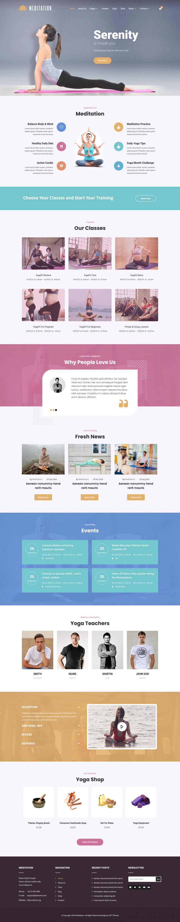 WordPress шаблон SKT Themes Meditation Pro