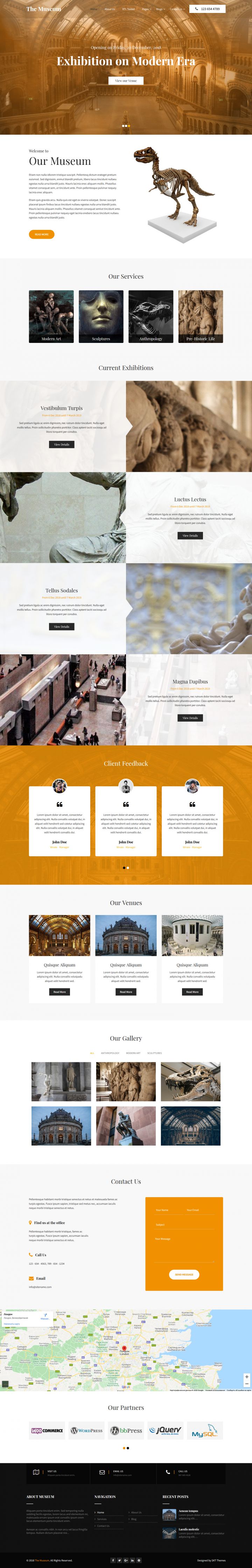 WordPress шаблон SKT Themes Museum Pro