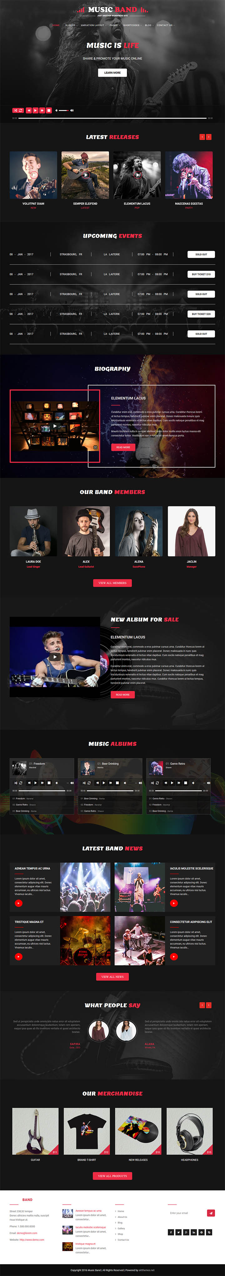 WordPress шаблон SKT Themes Music Producer