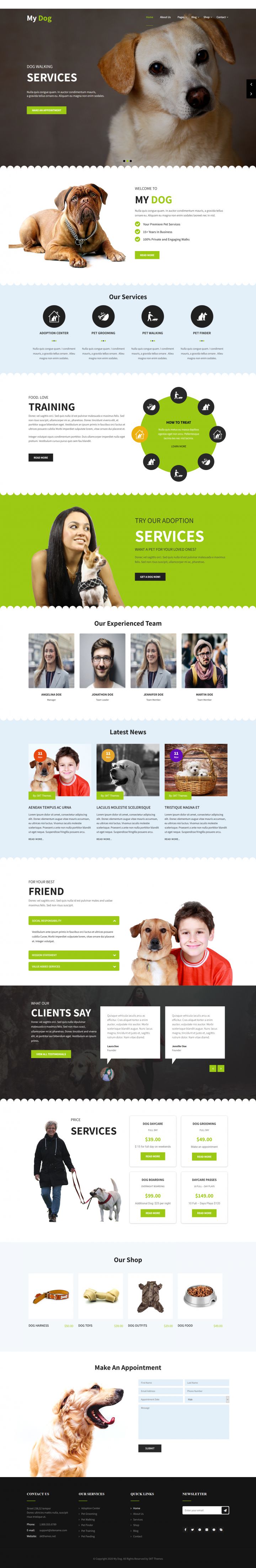 WordPress шаблон SKT Themes My Dog