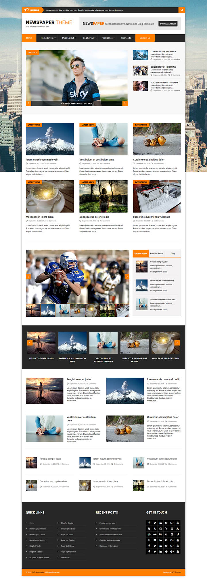 Шаблон SKT Themes NewsPaper Pro WordPress шаблон SKT Themes NewsPaper Pro