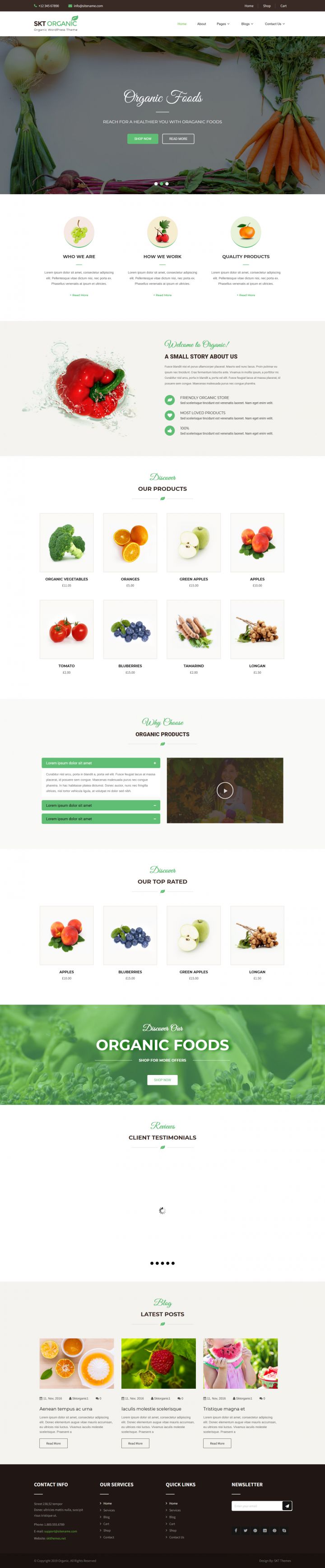 WordPress шаблон SKT Themes Organic