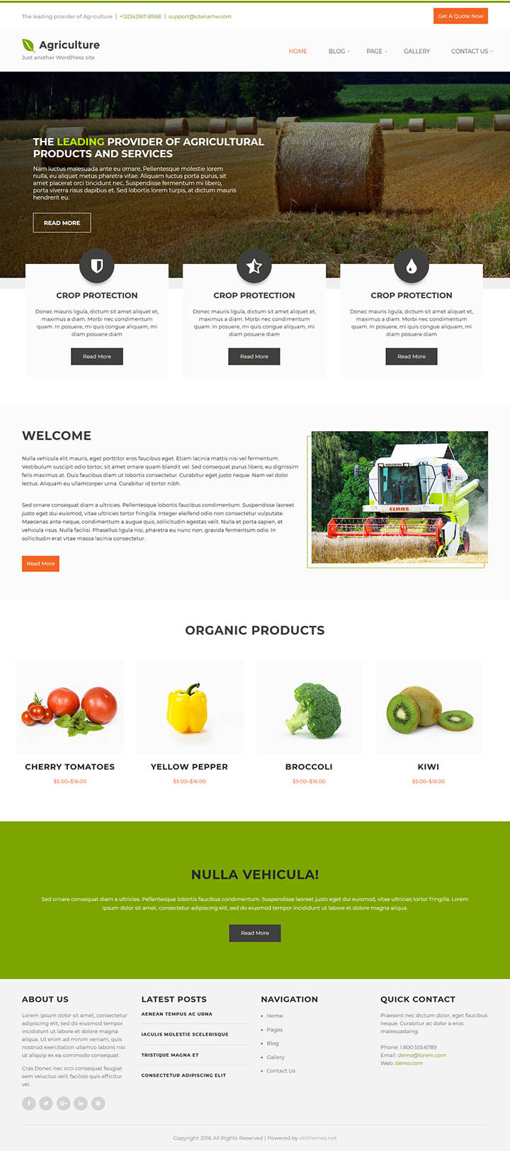 WordPress шаблон SKT Themes Perfect Agriculture